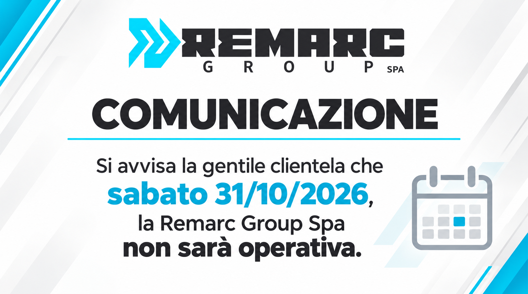 Comunicazione Di Chiusura Remarc Group
